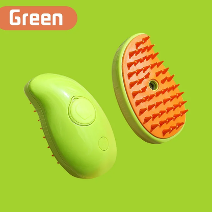3-in-1 Electric Pet Grooming Brush with Steam Spray | Cat & Dog Detangler Comb