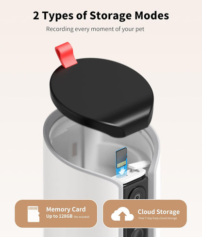 Cat Treat Dispenser with Camera – Smart Pet Feeder with Live Video & App Control