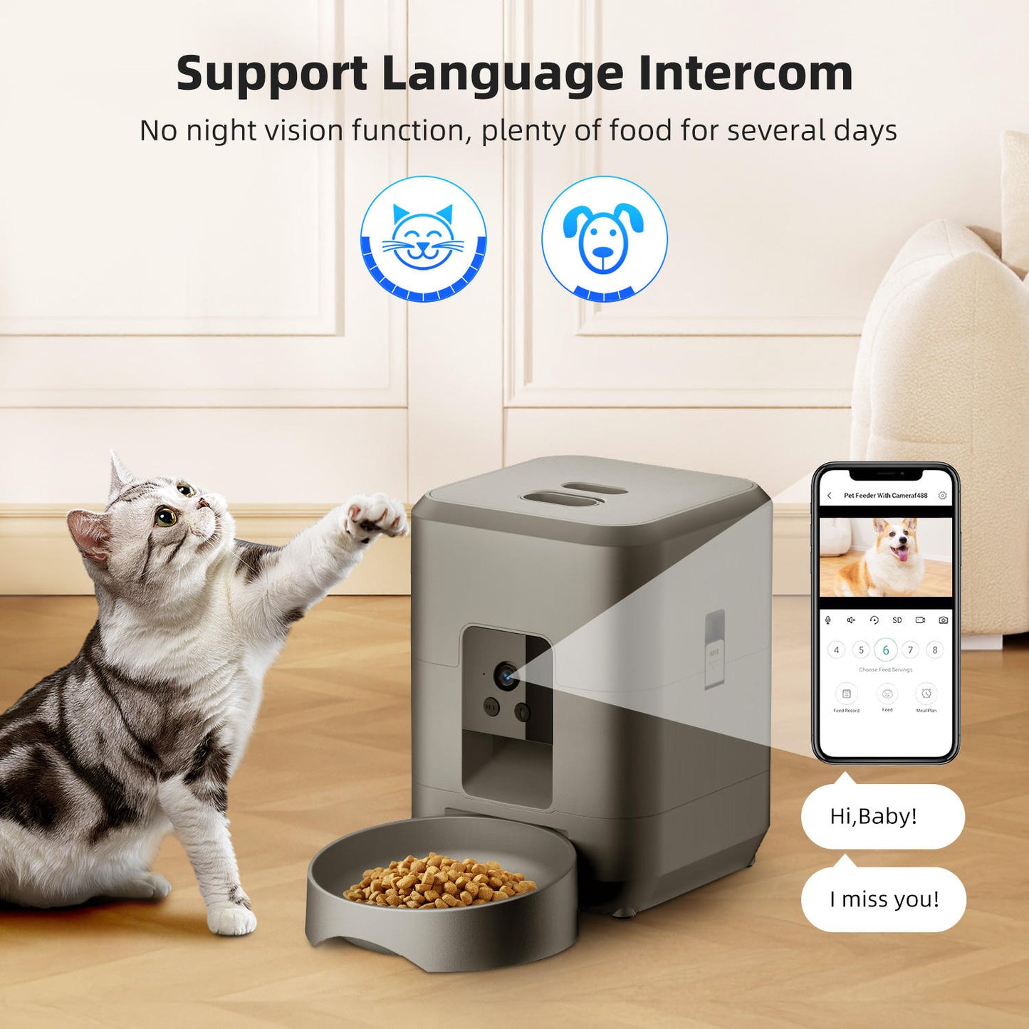 Automatic Smart Feeding Bowl with Sensor – Food Dispenser for Cats & Dogs
