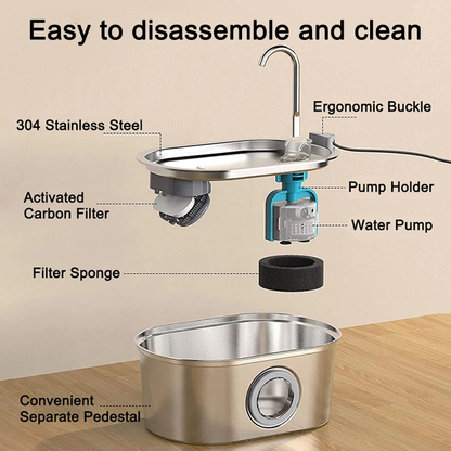 3.2L Automatic Water Fountain Stainless Steel with Level Window