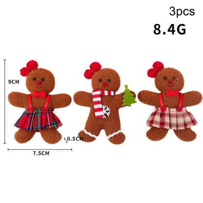 3PCS/Set Christmas Decoration Gingerbread Man Children Gifts