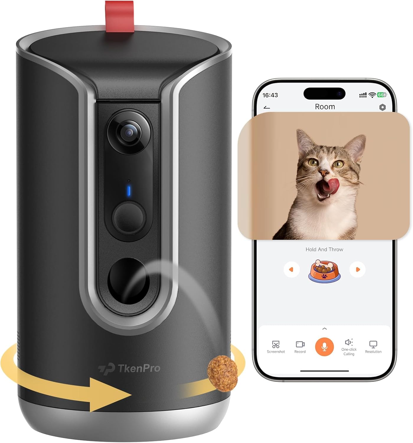Cat Treat Dispenser with Camera – Smart Pet Feeder with Live Video & App Control