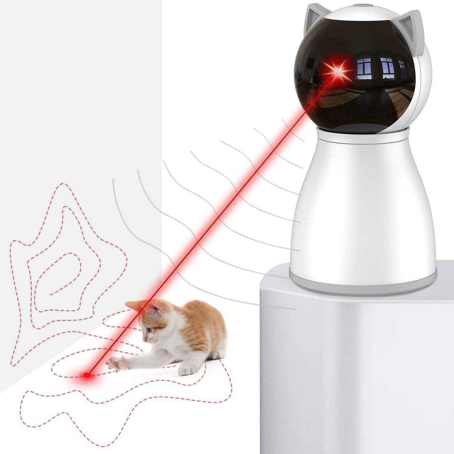 Automatic Cat Laser Toy – Interactive Laser Pointer for Indoor Cat Training